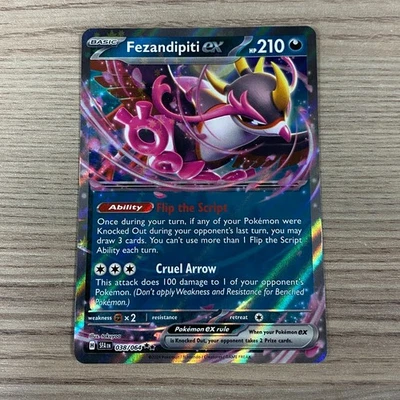 FEZANDIPITI POKEMON TCG CARD 038/064 SV SHROUDED FABLE DOUBLE RARE HOLO - Image 1 of 4