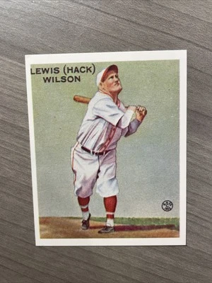 #211 HACK WILSON, Dodgers HOF | 1933 Goudey Gum Co. | REPRINT 123 issue 1976 - Image 1 of 2