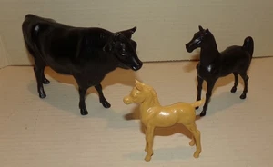 3 TONKA BULL COW & HORSE & Colt Lot All in Good Condition - Picture 1 of 10