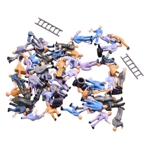 Figures Painted Figures Railway Model Worker Scale 1:87 25 Different Poses - Picture 1 of 24
