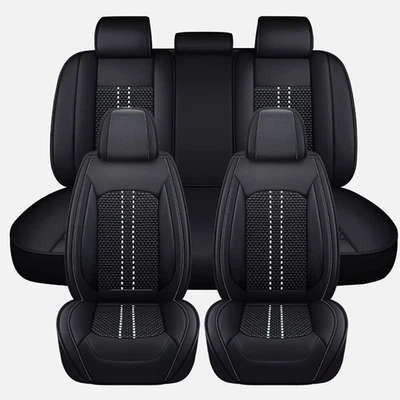 Juego completo de fundas de asiento de coche de cuero para Toyota RAV4 5 asientos delanteros + traseros protectores Foto 1 de 4
