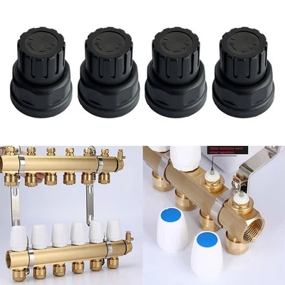 MARKENLOS Juego de 4 calefacción por suelo radiante distribuidor de agua interruptor de volante M30x1 5 plástico