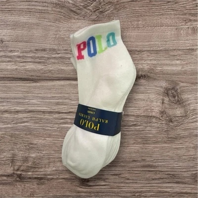 POLO RALPH LAUREN Men CLASSIC SPORT Ankle Socks 6 Pairs Colorful ✅ - Image 1 of 3