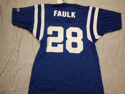 CAMISETA AUTÉNTICA MARSHALL FAULK #28 INDIANAPOLIS COLTS JUVENIL RETRO CAMPEÓN/WILSON/LOGO Foto 1 de 2