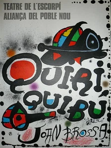 Miro Joan Affiche originale lithographie Joan Brossa art abstrait abstraction - Imagen 1 de 1