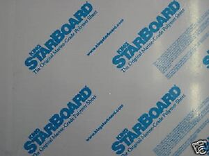 Sibe-R Plastic Supply℠  WHITE KING STARBOARD POLYMER HDPE 3/4" X 24" X 27" ^