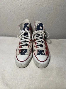 Scarpa vintage Converse Chuck Taylor bandiera americana uomo taglia 5,5 made in USA - Foto 1 di 16