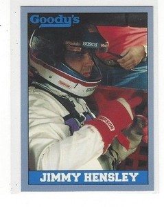 1992 TRAKS GOODY'S INVITATIONAL SERIES NASCAR RACING JIMMY HENSLEY #5