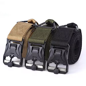 Military Tactical Belt Police Belt Army Combat Waistband w/ Quick Release Buckle - Picture 1 of 18