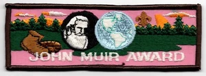Vintage John Muir Award Trail Hiking Hike California Boy Scouts BSA Patch 6x2" - Picture 1 of 3