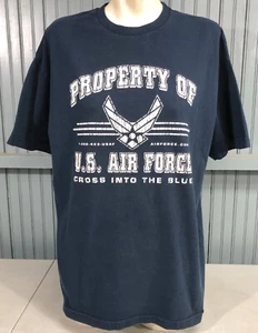 Property of U.S. Air Force T-Shirt Navy Blau Größe XL Made in USA - Bild 1 von 3