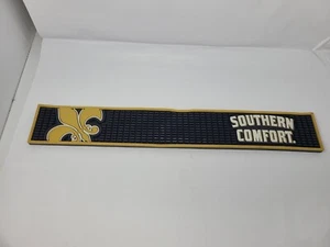 New Orleans Saints NFL Southern Comfort Bar Rail Mat 23.5” Black Gold Man Cave - Picture 1 of 5