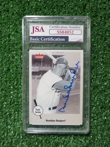 DUKE SNIDER LOS ANGELES DODGERS SIGNED 2002 Fleer SLABBED BASEBALL CARD JSA COA - Picture 1 of 6