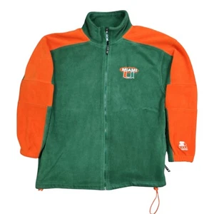 Vintage Starter University of Miami Hurricanes Reißverschluss Fleecepullover Herren Large - Bild 1 von 13