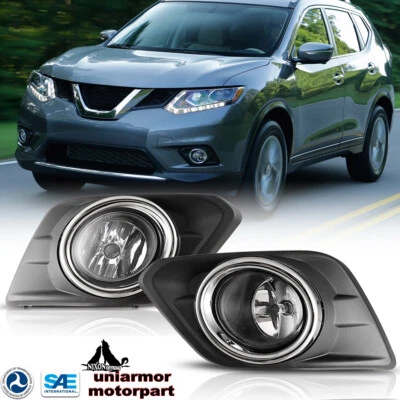 Luces antiniebla delanteras para Nissan Rogue 2014-2016 lentes transparentes con interruptor Foto 1 de 4
