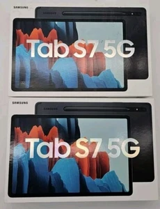 2 Stück Samsung Galaxy Tab S7 5G NUR LEERKARTONS Mystic Silver - Bild 1 von 4