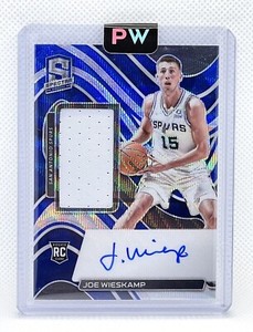 Joe Wieskamp 2021-22 Spectra Blue Wave FOTL Rookie Patch Auto RPA /30 Spurs