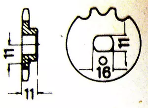 Zündapp Ritzel 850 11 Zähne CS 25 Hai 25 C 50 Roller R - Picture 1 of 1