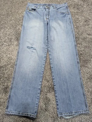 Jeans DELF holgados vintage para hombre 38x34 azul denim hip hop grunge patinador Y2K 37x33 Foto 1 de 4