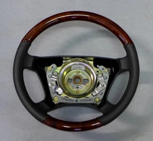 Lenkrad Airbaglenkrad echtes Holz Wurzelholz Leder Mercedes R129 SL - Picture 1 of 3