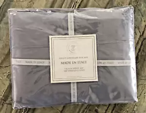 Tessitura Toscana Telerie QUEEN Sheet SET Gary 100% Cotton Percale Made in Italy - Picture 1 of 5