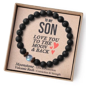 Graduation Teens Boys Gift Ideas Teenage Kids Him Men Bracelets Beaded Confirmat - Picture 1 of 12