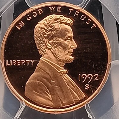 1992 S 1C Lincoln Cent Proof PCGS PR69 RD DCAM - Image 1 of 4