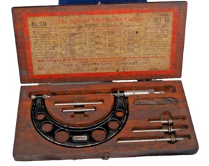 Starrett No 224 AA Wechsel Amboss Mikrometer Set - Gehäuse komplett 30er Jahre - Bild 1 von 5