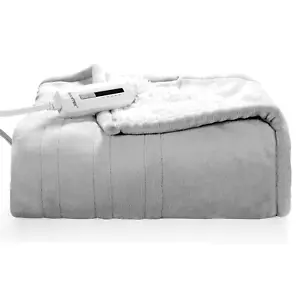 Electric Throw Heated Blanket, Soft Fast Heating Blanket w/5 Heat Settings - Picture 1 of 24