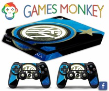 Skin PS4 SLIM - INTER LOGO - Cover Adesiva Vinile Lucido HD Playstation 4