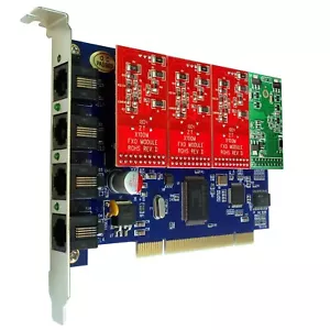 tdm400p 3FXO+1 FXS card asterisk Card For Issabel Freepbx Telephone PABX FXO FXS - Picture 1 of 9
