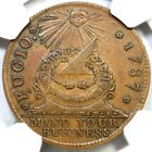 1787 Ngc Ms 61 Bn New Haven Restrike Fugio Cent Colonial Copper Coin