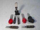 Vintage Christmas Theme Cheese/Dip Spreaders & Chese Tongs