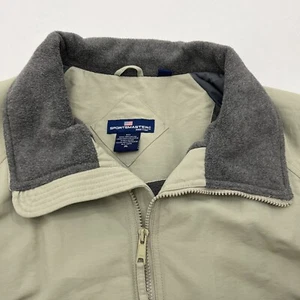 Giacca Sportsmaster uomo XL verde kaki 411 Storm foderata in pile tasche full zip - Foto 1 di 13