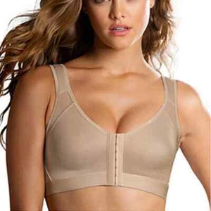 Posture Corrector Women's Bra Wireless Back Support Lift Up Front Closure Bra - Picture 1 of 28