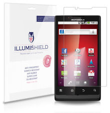 iLLumiShield Phone Screen Protector w Anti-Bubble/Print 3x for Motorola Triumph