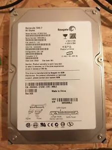 Disque Seagate Barracuda 7200.7 80GB 7200U Ata ST380013as 3.5'' Pouces - Photo 1/4