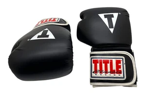 TITLE Boxing Classic Pro Style Training Gloves 3.0 14oz Black. Size Medium/ NEW - Picture 1 of 6