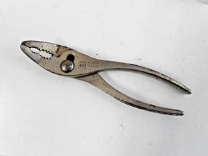 Vintage 7" Steel Pliers Hudson Forge C. Angled Nose Pliers Made in USA - Picture 1 of 5