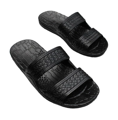 Imperial Hawaii Brown And Black Rubber Hawaiian Jesus Sandals For Kids - Image 1 of 4