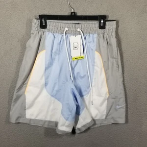 Nike Throwback Men's Basketball Shorts M CV1862 Blue Gray White Color Sample - Picture 1 of 11