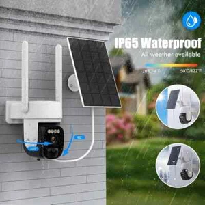 4G Solar Security Cameras Wireless Outdoor ,2K 360° View Pan Tilt Low Power - Picture 1 of 6