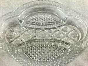 Vintage/Antique Clear Glass Divided Dish - Picture 1 of 11