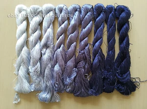 9bundles 100%real natural mulberry silk,hand-dyed embroidery silk floss/thread - Picture 1 of 12