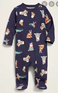 Old Navy Toddler Boys Girls Holiday Printed Footed One Piece Size 3T $25 - Picture 1 of 2