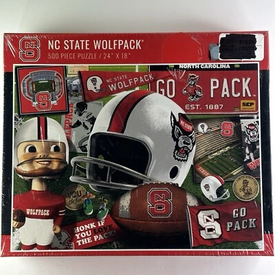 Puzzle North Carolina State Wolfpack 500 Piezas 24"x18" Estadio Casco Fútbol A Foto 1 de 4