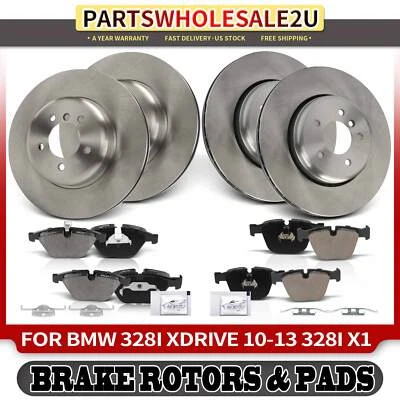 Nuevo rotor de freno de disco lateral delantero y trasero y pastillas de freno para BMW 535i 545i 550i 645Ci Foto 1 de 4