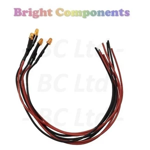 10 x Pre-Wired Orange LED 3mm Diffused : 9V ~ 12V : UK Seller - Picture 1 of 1