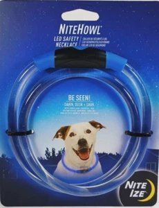 NEW NiteHowl LED Safety Necklace Blue Dog Collar 12"-27". - Picture 1 of 3