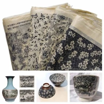 DIY Transfer Paper Pottery Ceramic Clay Glaze Underglaze Flower Stickers 53*37cm - Image 1 of 4
